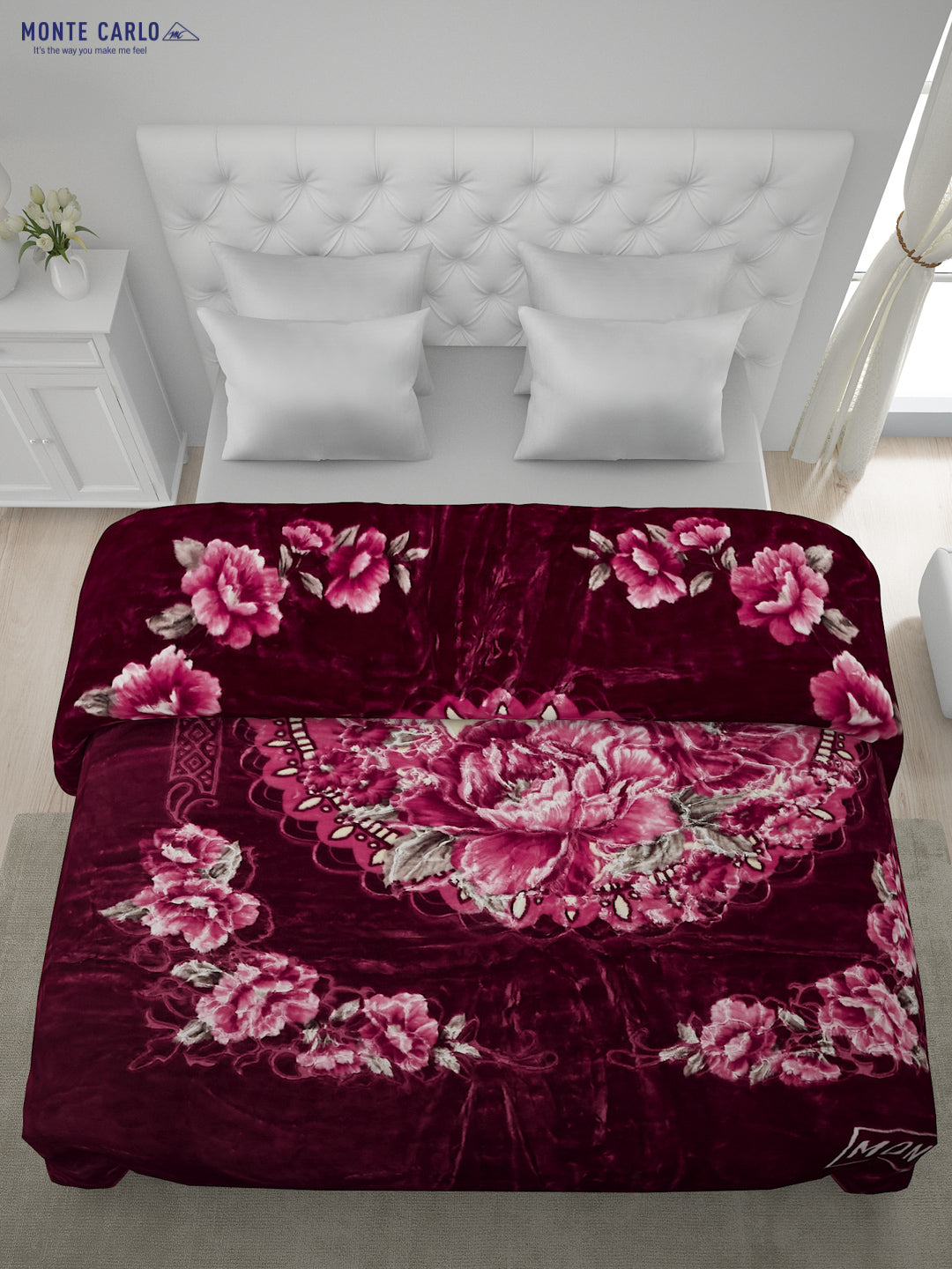 Printed Double Bed Blanket for Heavy Winter -2 Ply