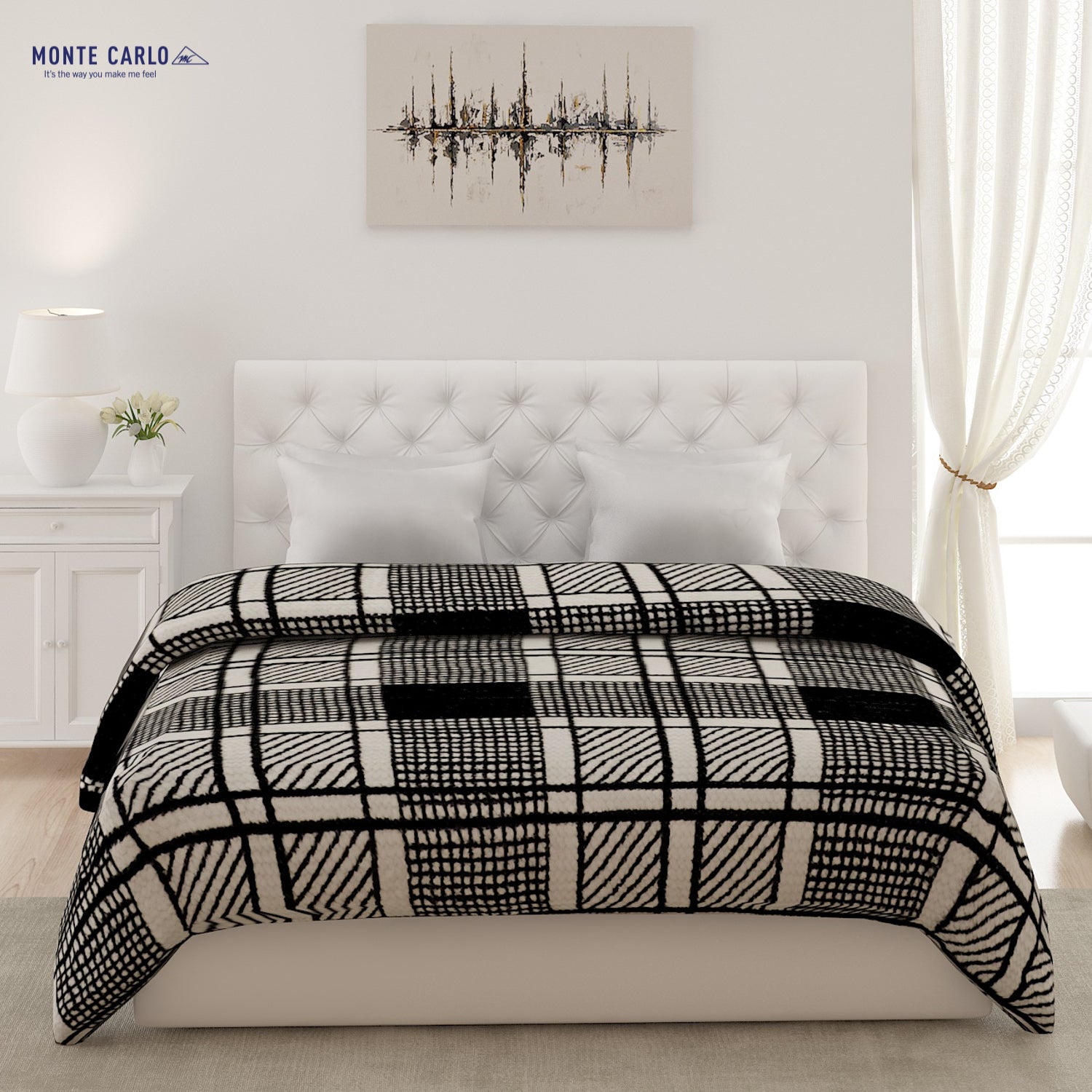 Printed Double Bed Blanket for Heavy Winter -2 Ply