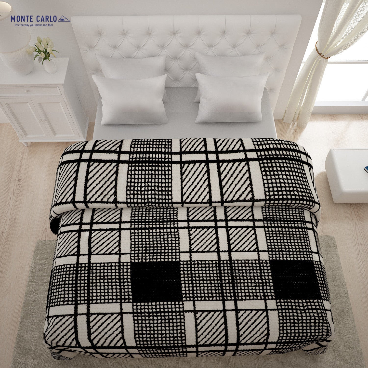 Printed Double Bed Blanket for Heavy Winter -2 Ply