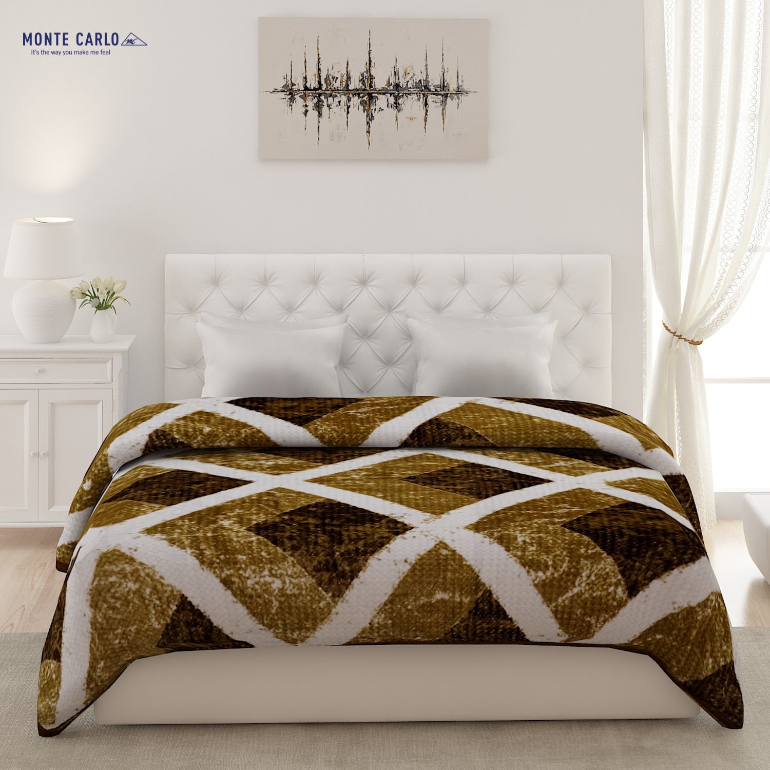 Printed Double Bed Blanket for Heavy Winter -2 Ply