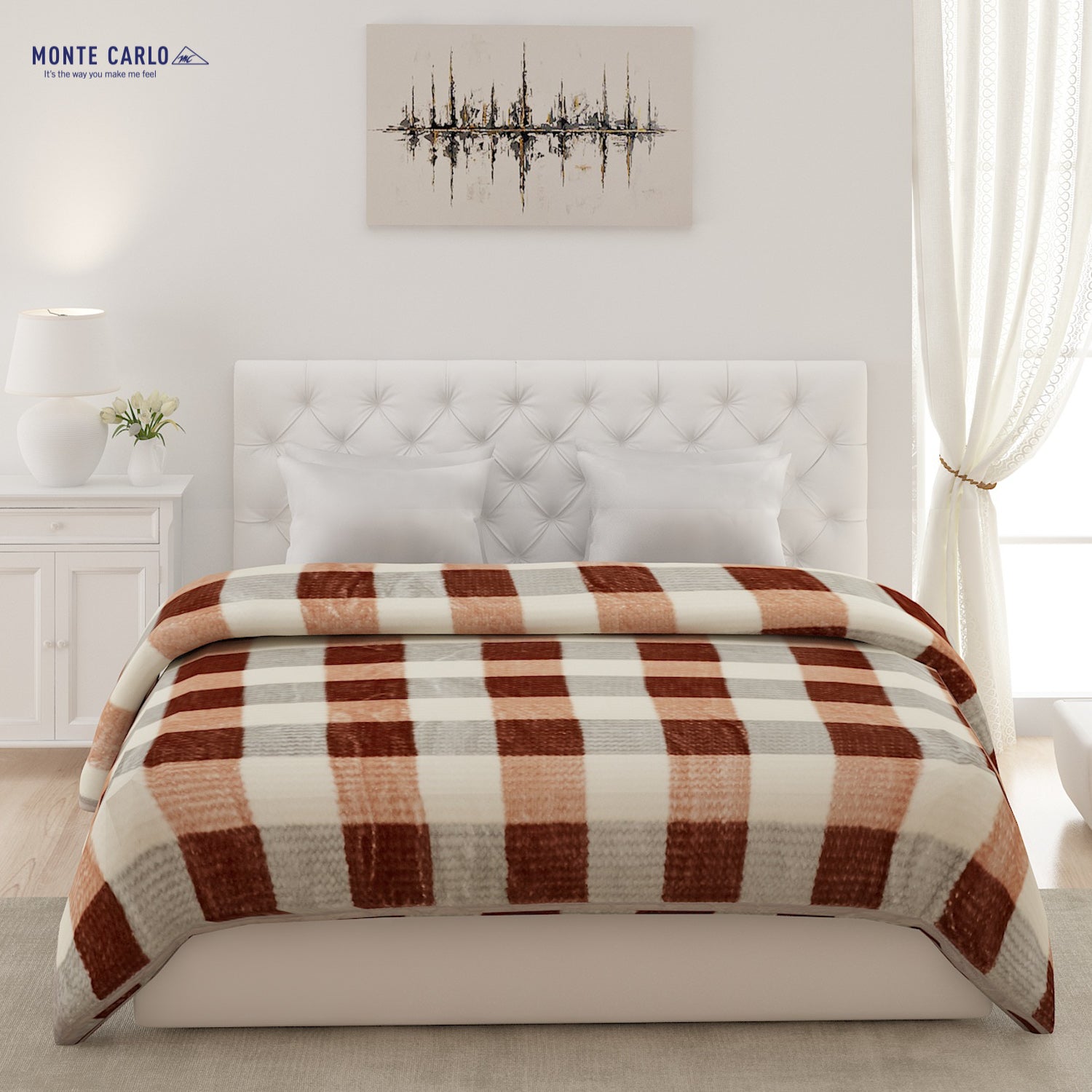 Printed Double Bed Blanket for Heavy Winter -2 Ply