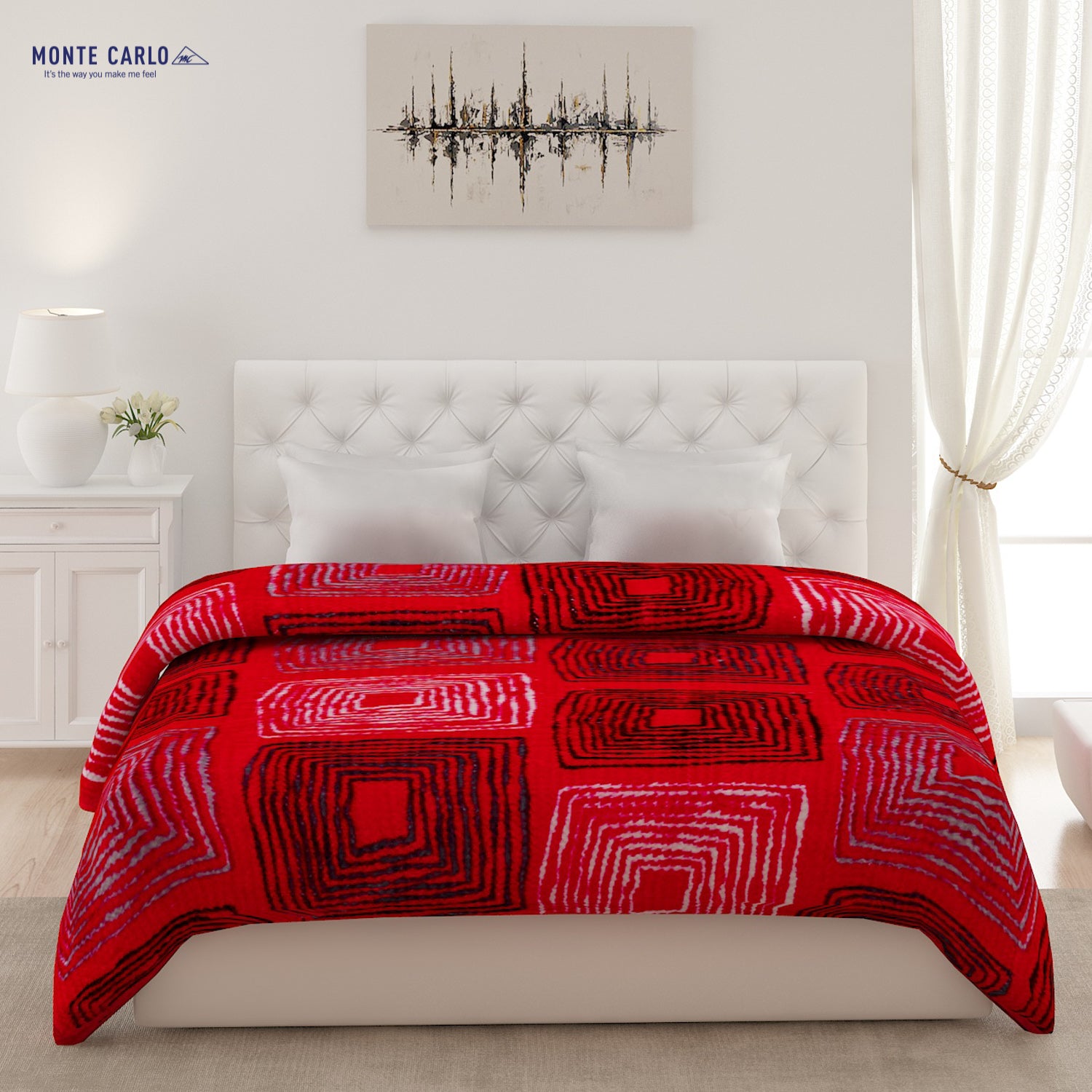 Printed Double Bed Blanket for Mild Winter -2 Ply