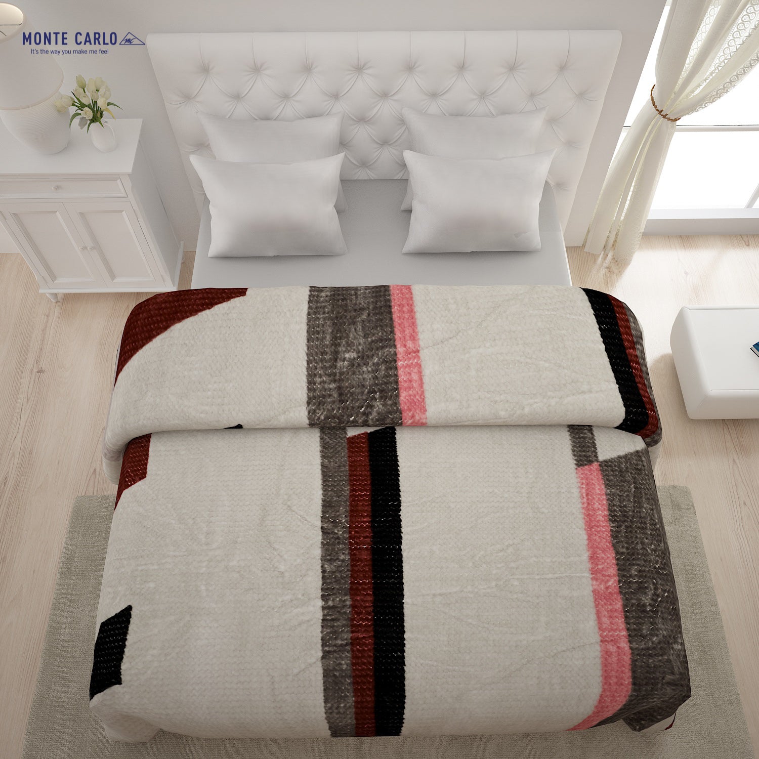 Printed Double Bed Blanket for Mild Winter -2 Ply