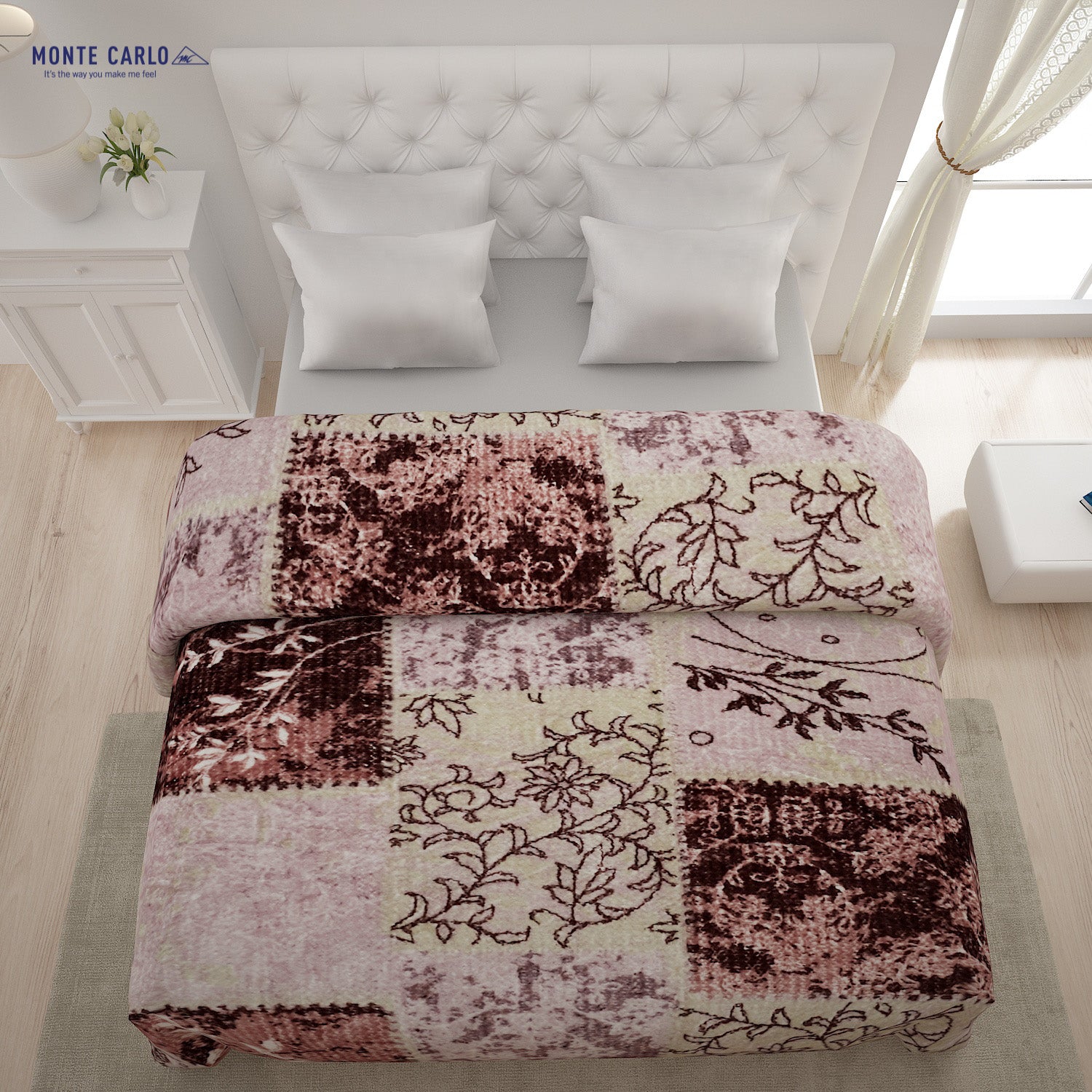 Printed Double Bed Blanket for Mild Winter -2 Ply