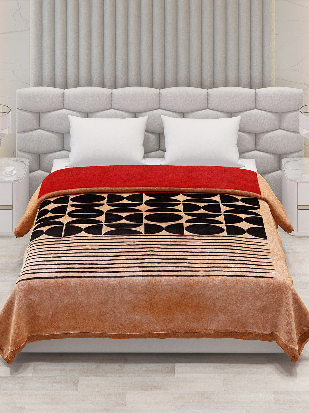 Printed Double Bed Blanket for Mild Winter -2 Ply