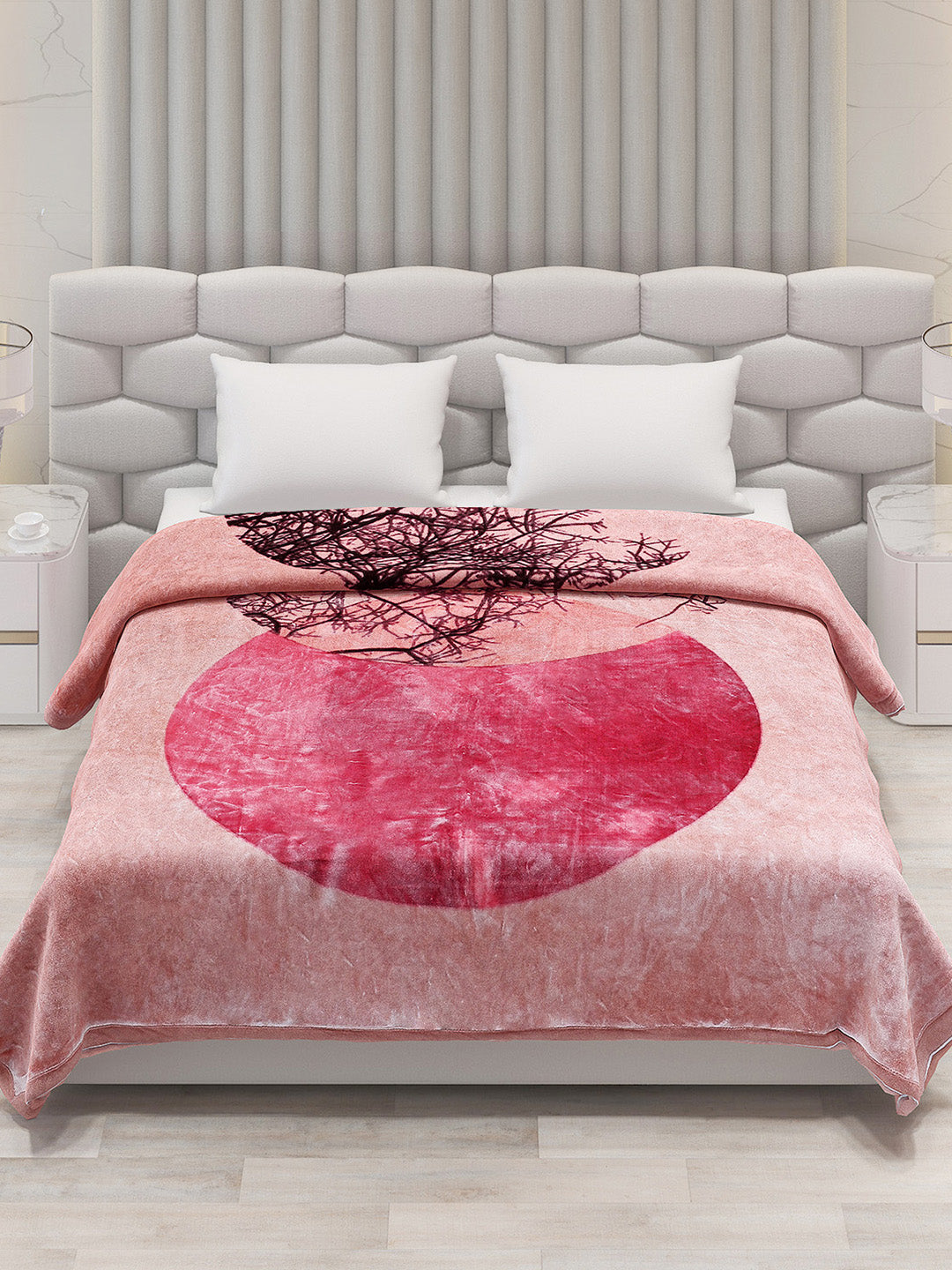 Printed Double Bed Blanket for Mild Winter -2 Ply