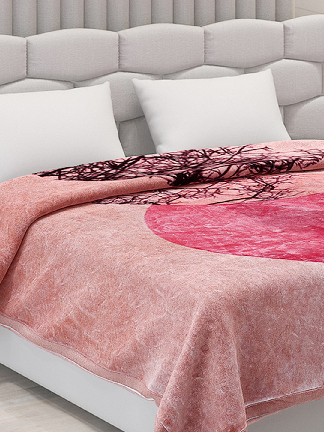 Printed Double Bed Blanket for Mild Winter -2 Ply