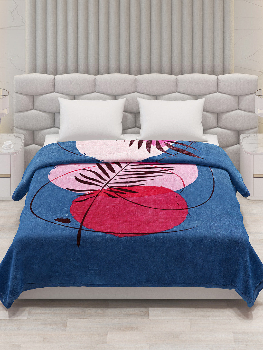 Printed Double Bed Blanket for Mild Winter -2 Ply