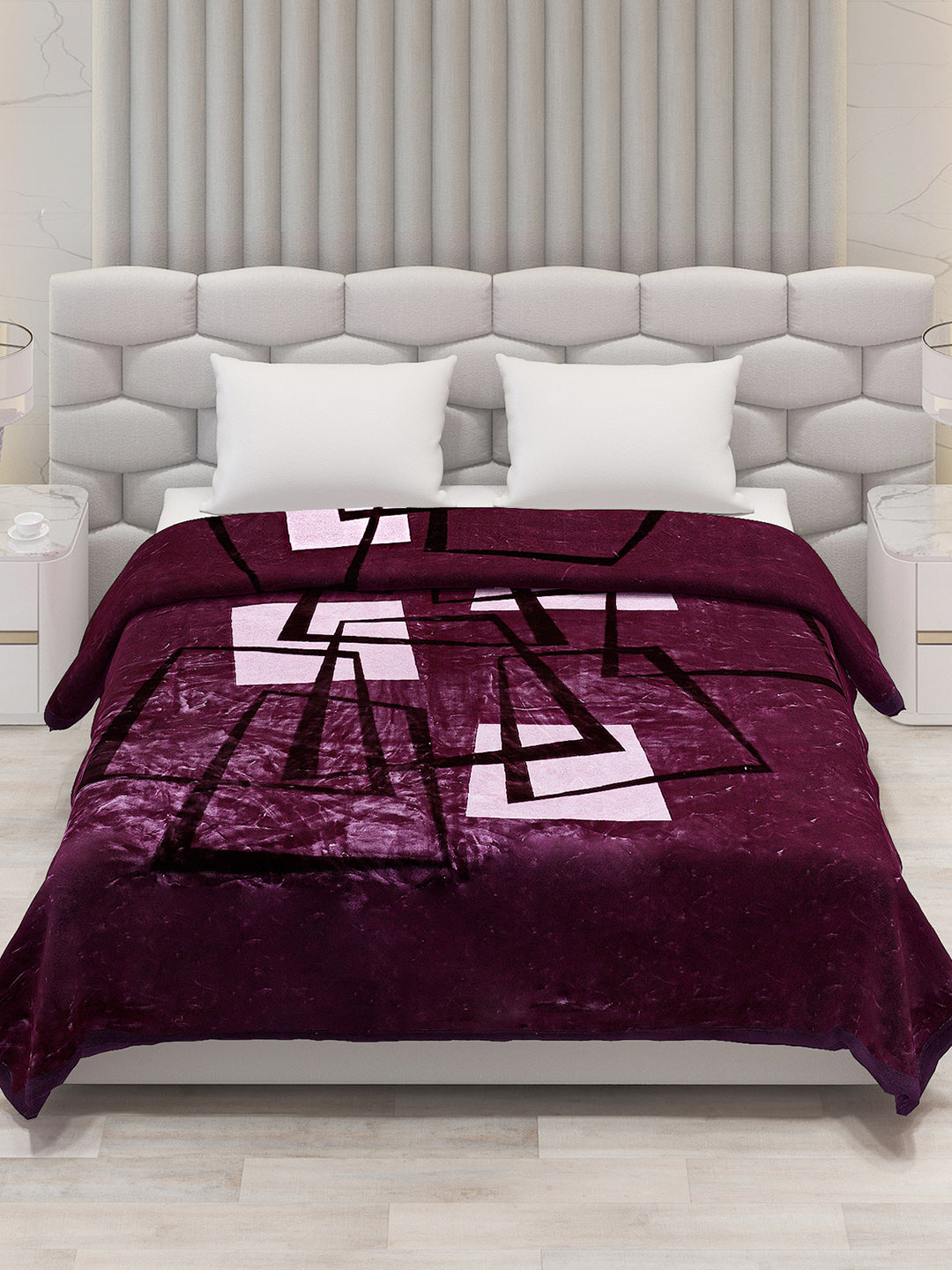 Printed Double Bed Blanket for Mild Winter -2 Ply