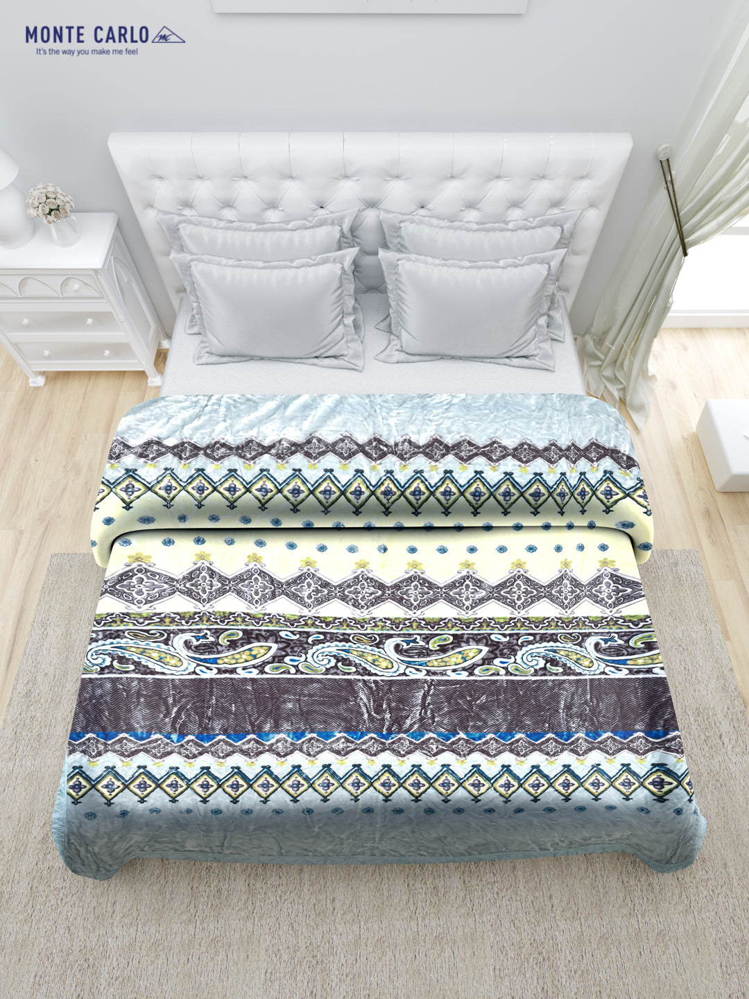 Printed Double Bed Blanket for Heavy Winter -1 Ply