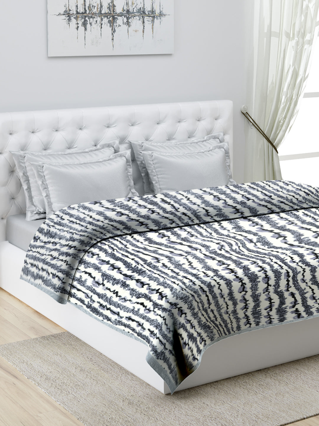 Printed Double Bed Blanket for Heavy Winter -1 Ply