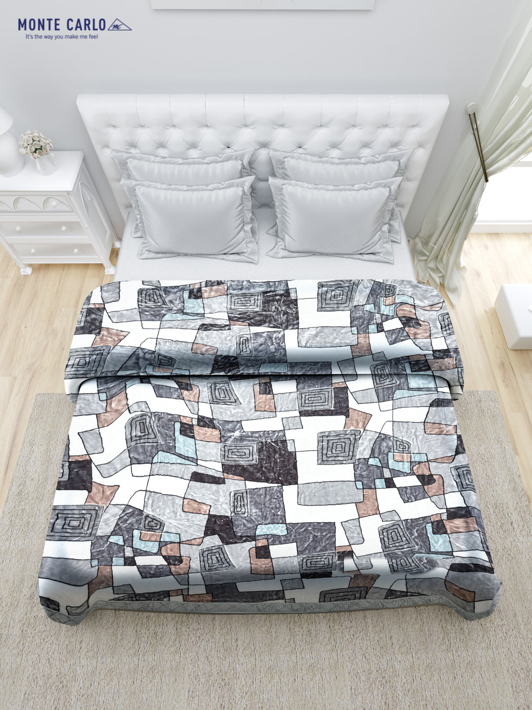 Printed Double Bed Blanket for Heavy Winter -1 Ply