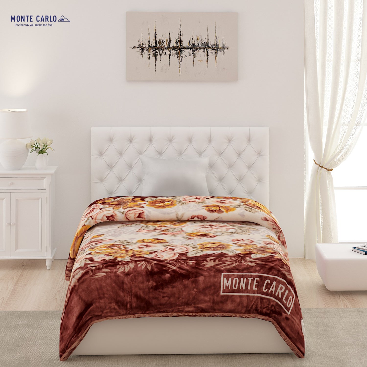 Printed Single Bed Blanket for Heavy Winter -1 Ply