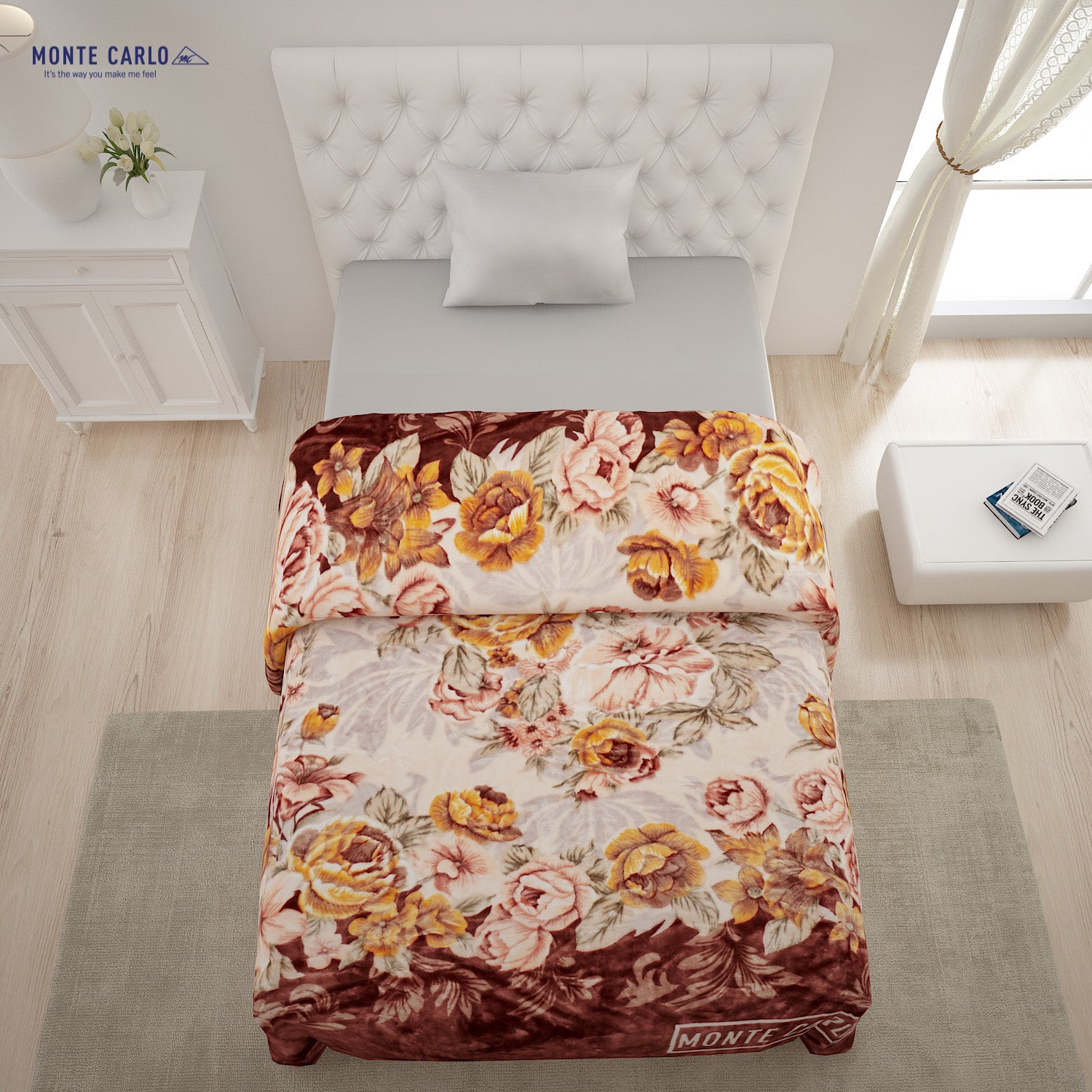 Printed Single Bed Blanket for Heavy Winter -1 Ply