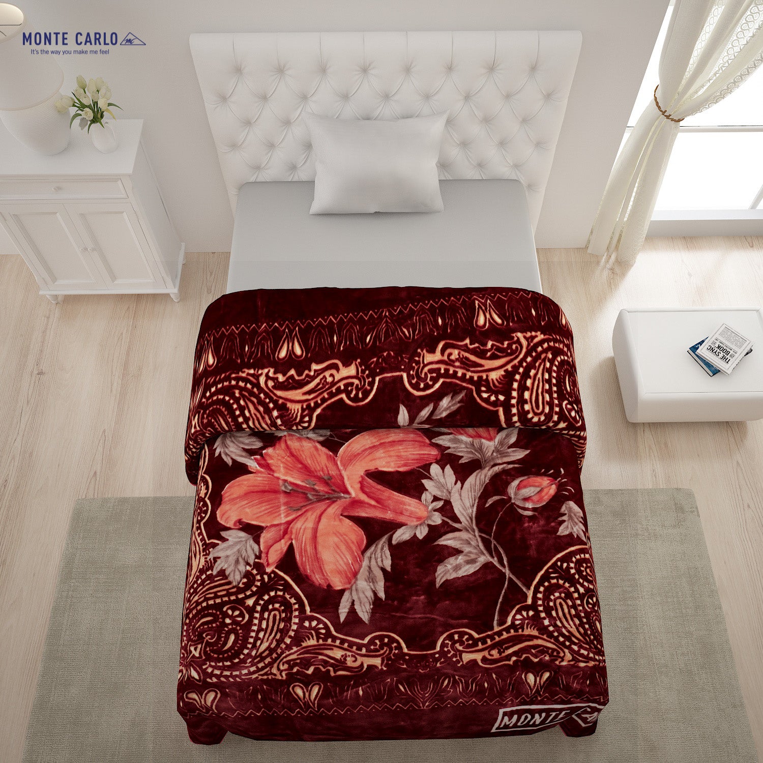 Printed Single Bed Blanket for Heavy Winter -1 Ply