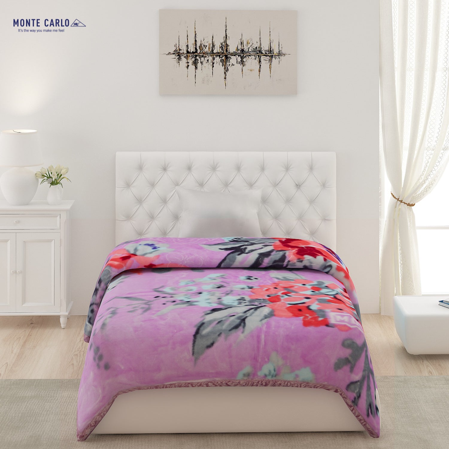 Printed Single Bed Blanket for Heavy Winter -2 Ply