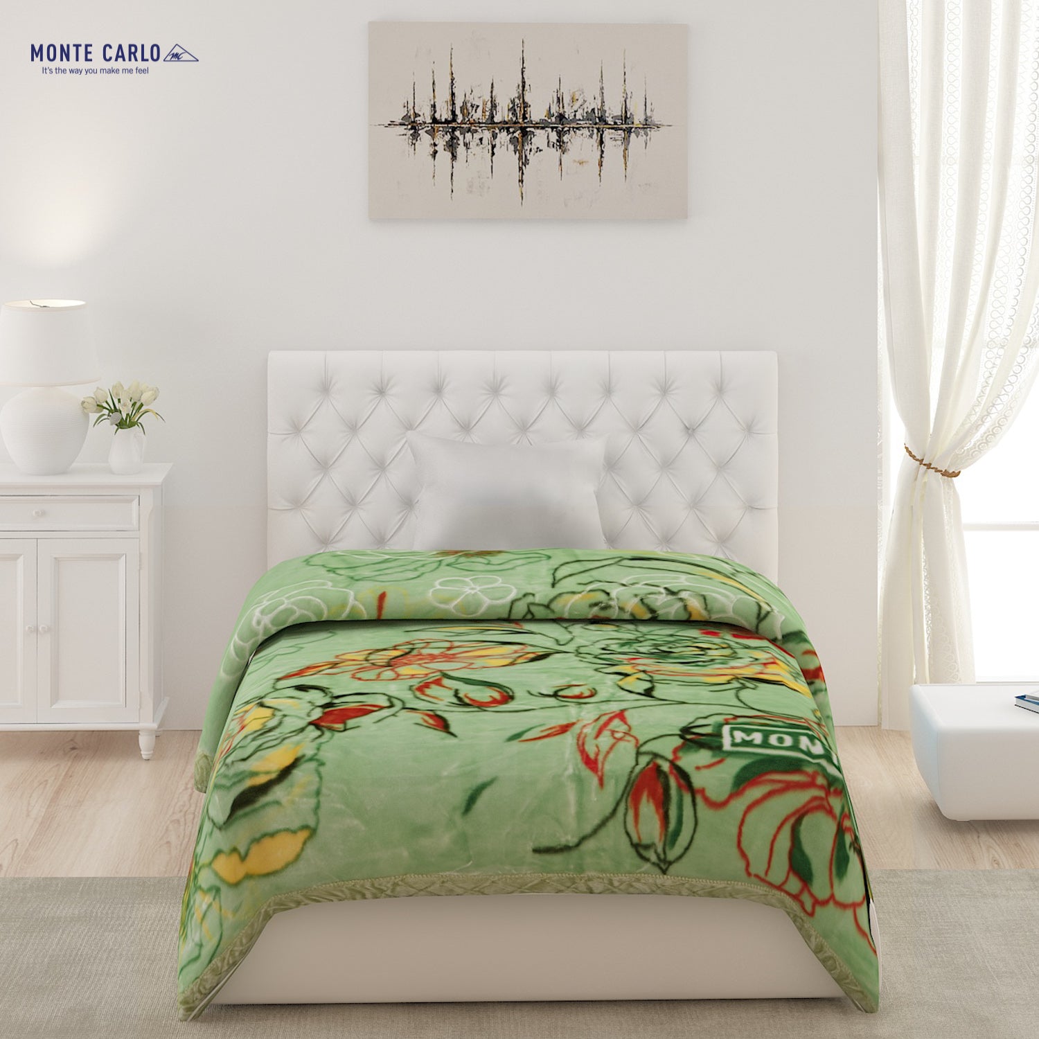 Printed Single Bed Blanket for Heavy Winter -2 Ply