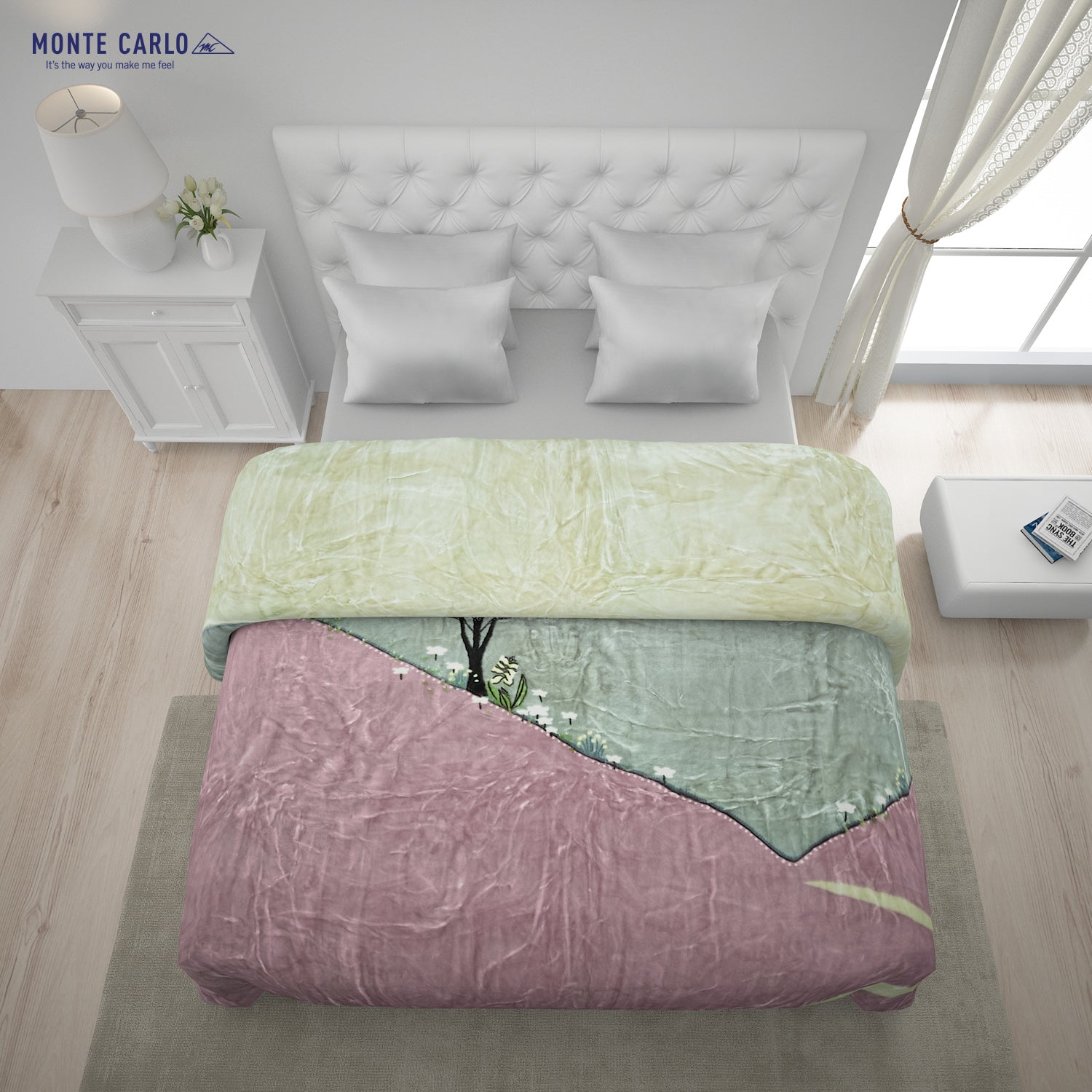 Printed Double Bed Blanket for Heavy Winter -2 Ply