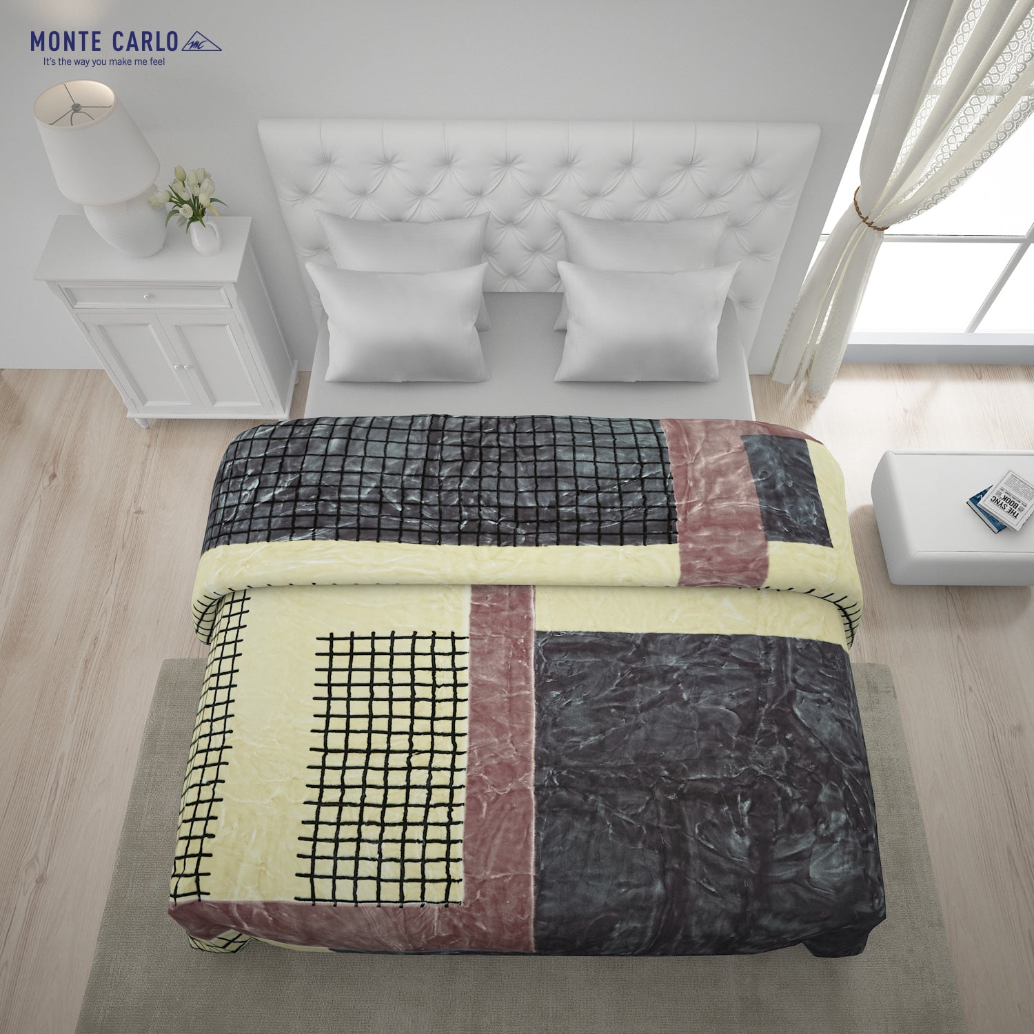 Printed Double Bed Blanket for Heavy Winter -2 Ply