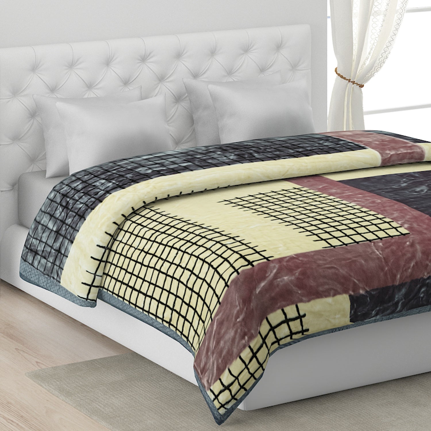 Printed Double Bed Blanket for Heavy Winter -2 Ply