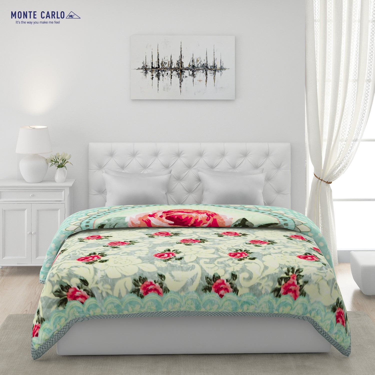 Printed Double Bed Blanket for Heavy Winter -2 Ply