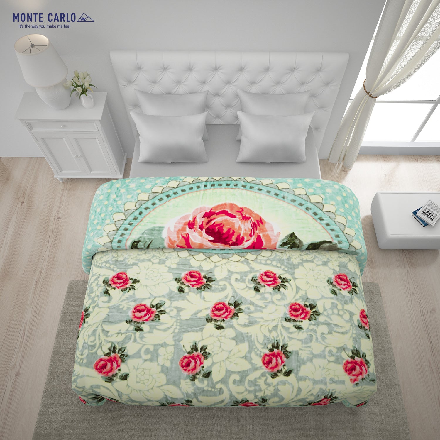 Printed Double Bed Blanket for Heavy Winter -2 Ply