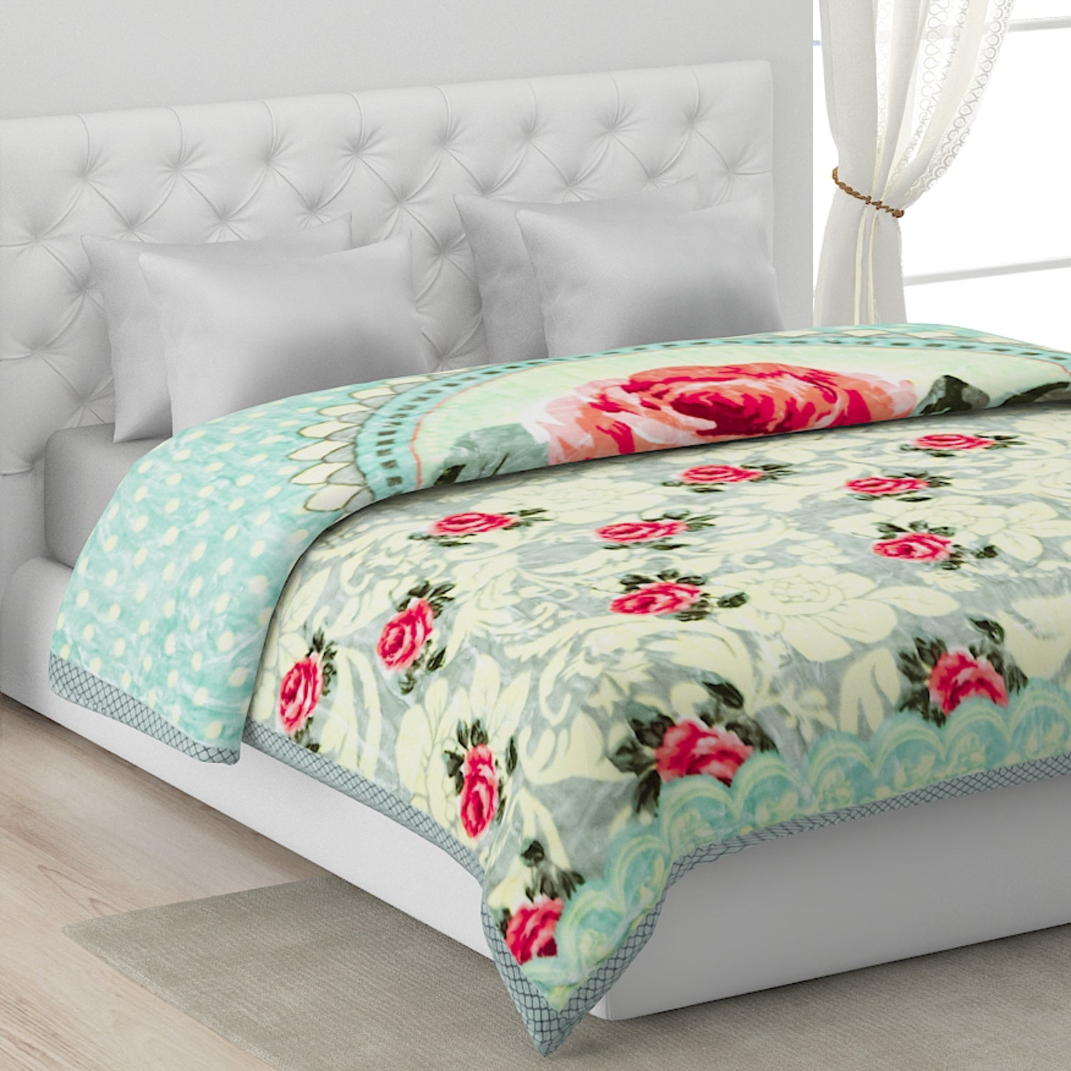 Printed Double Bed Blanket for Heavy Winter -2 Ply