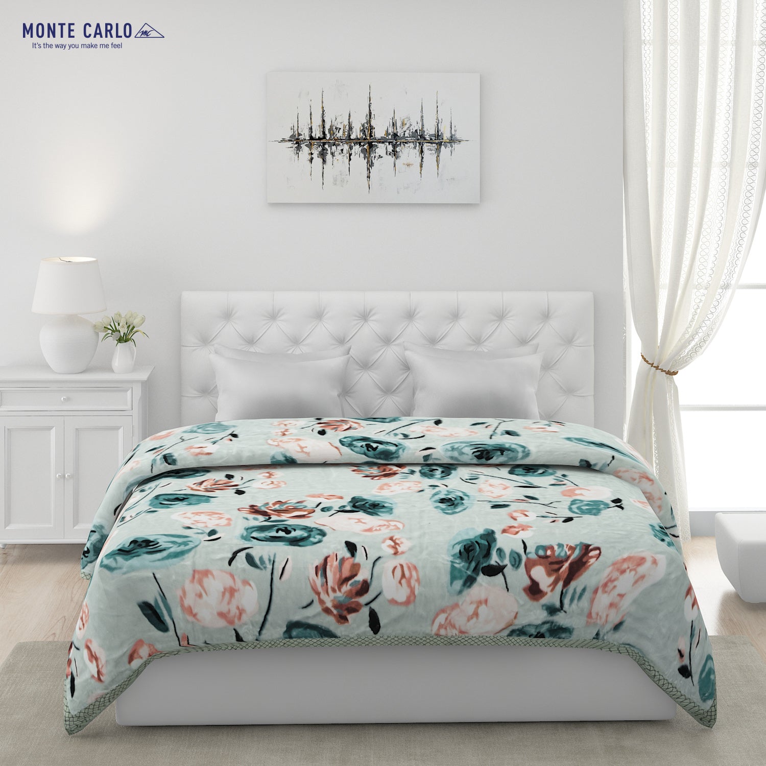 Printed Double Bed Blanket for Heavy Winter -2 Ply