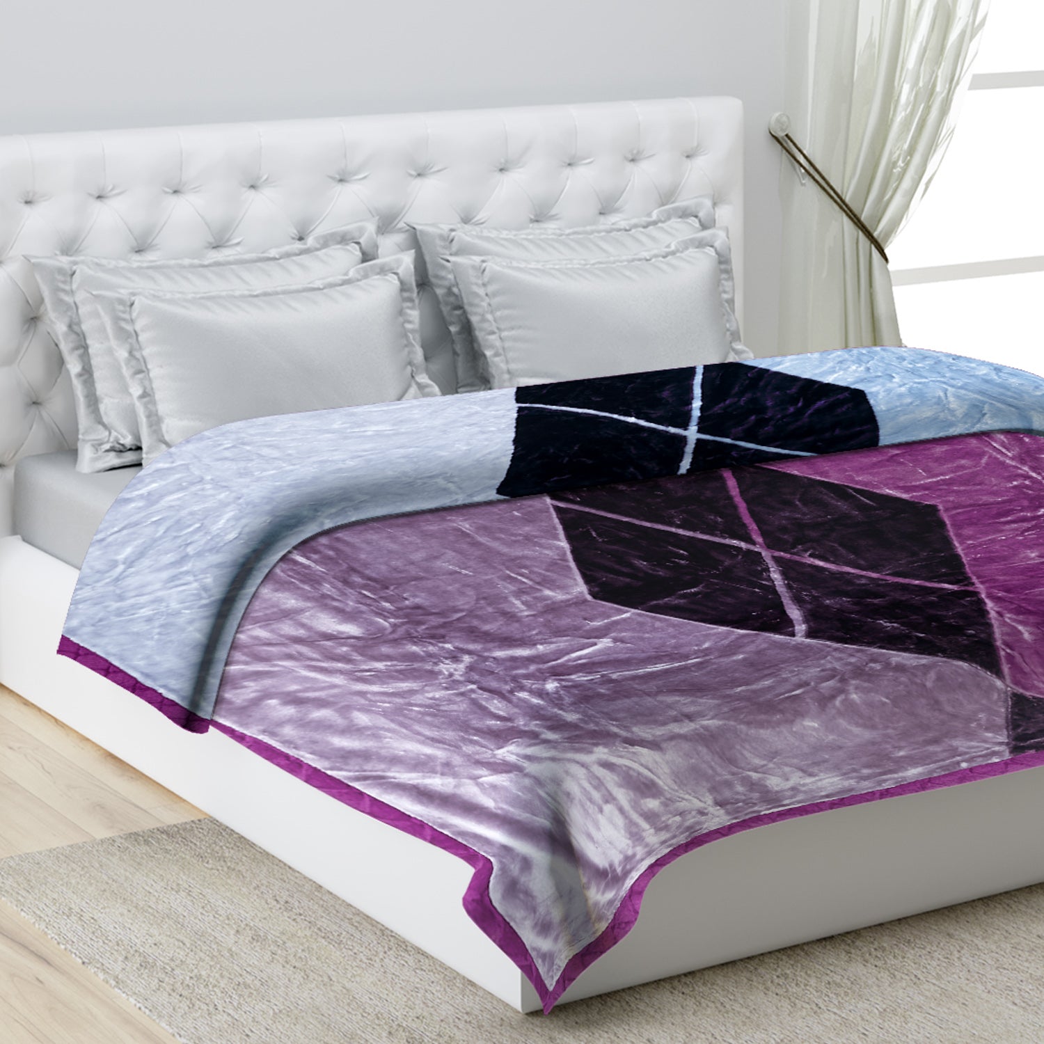 Printed Double Bed Blanket for Heavy Winter -2 Ply