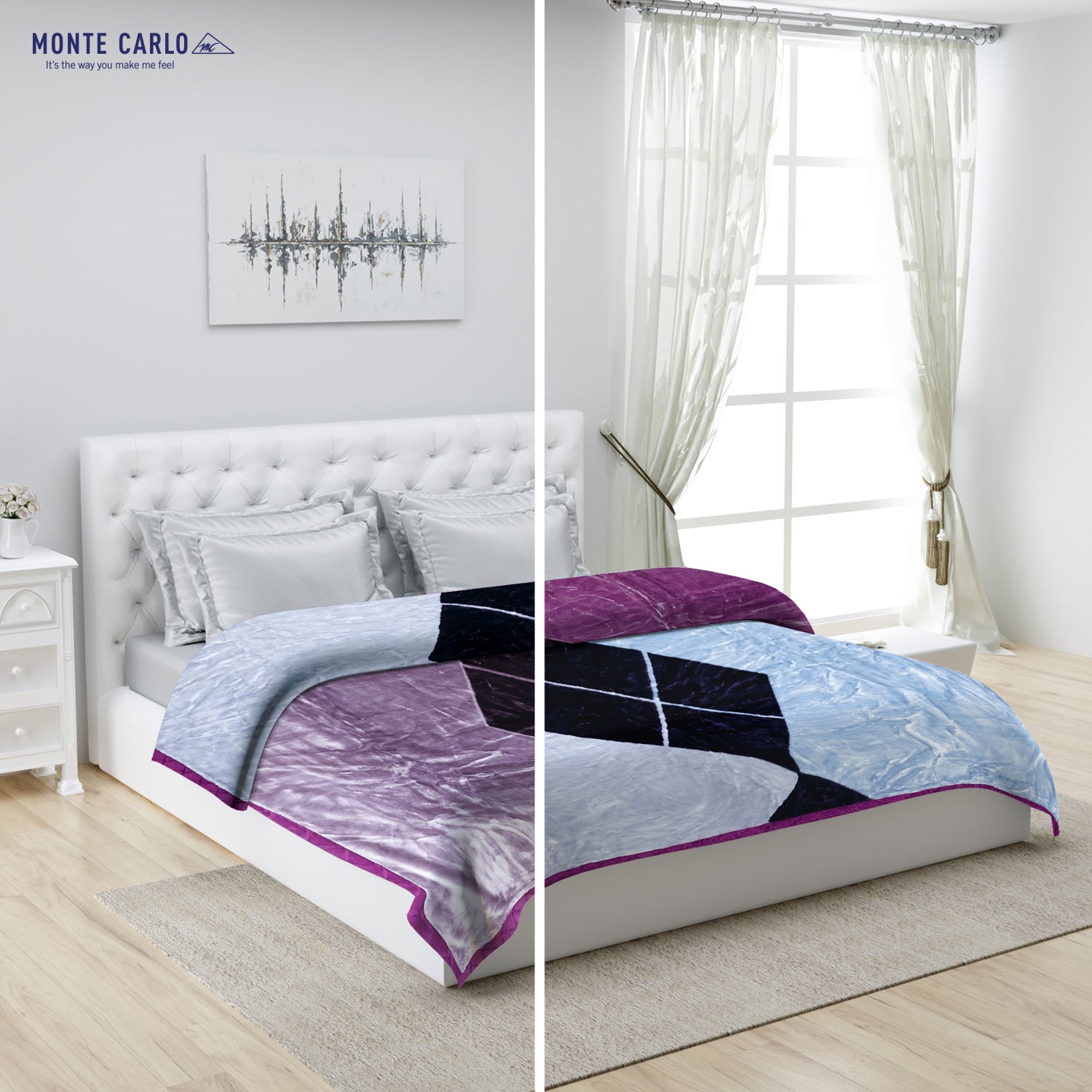 Printed Double Bed Blanket for Heavy Winter -2 Ply