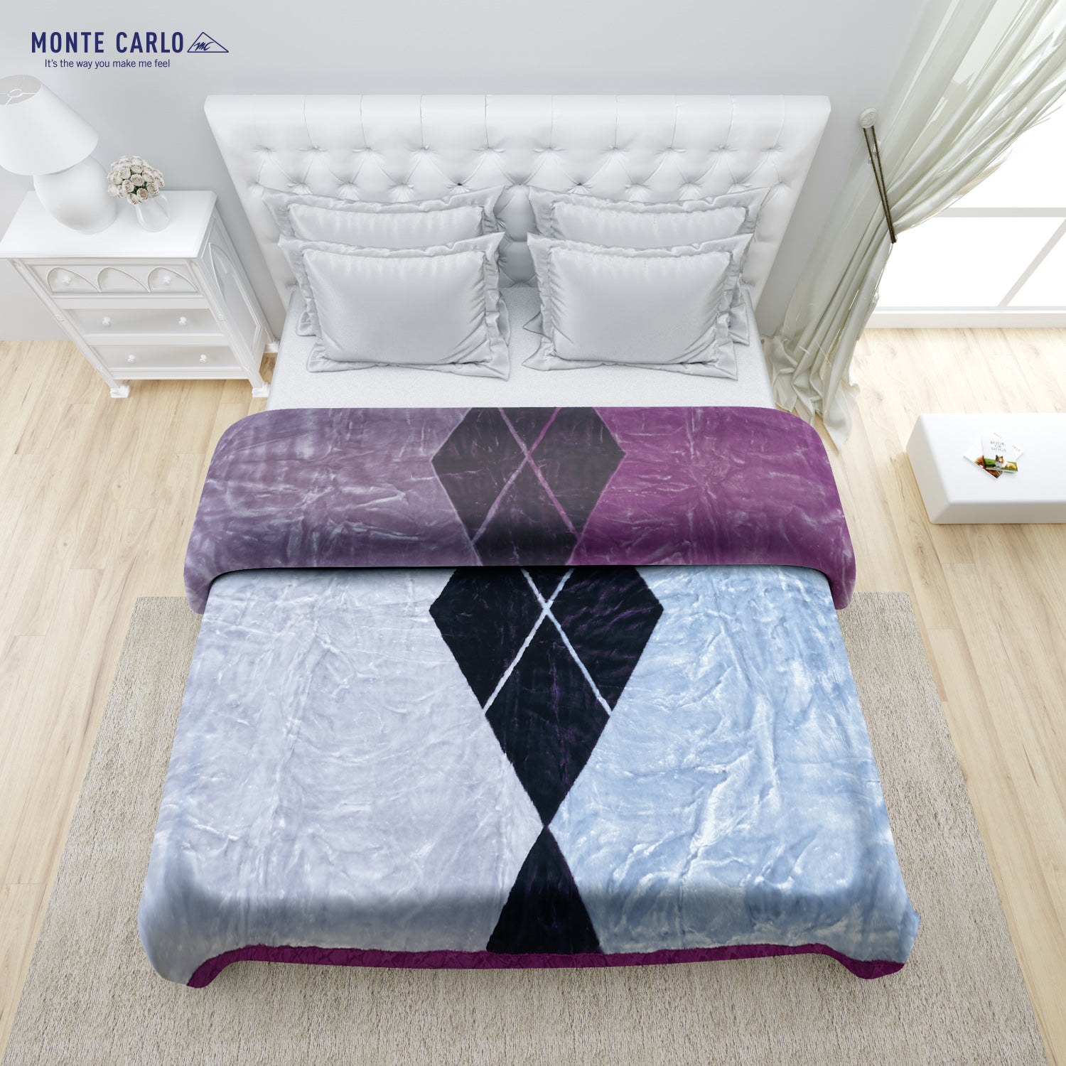 Printed Double Bed Blanket for Heavy Winter -2 Ply