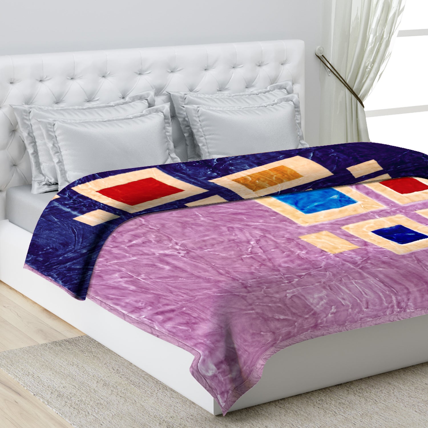 Printed Double Bed Blanket for Heavy Winter -2 Ply