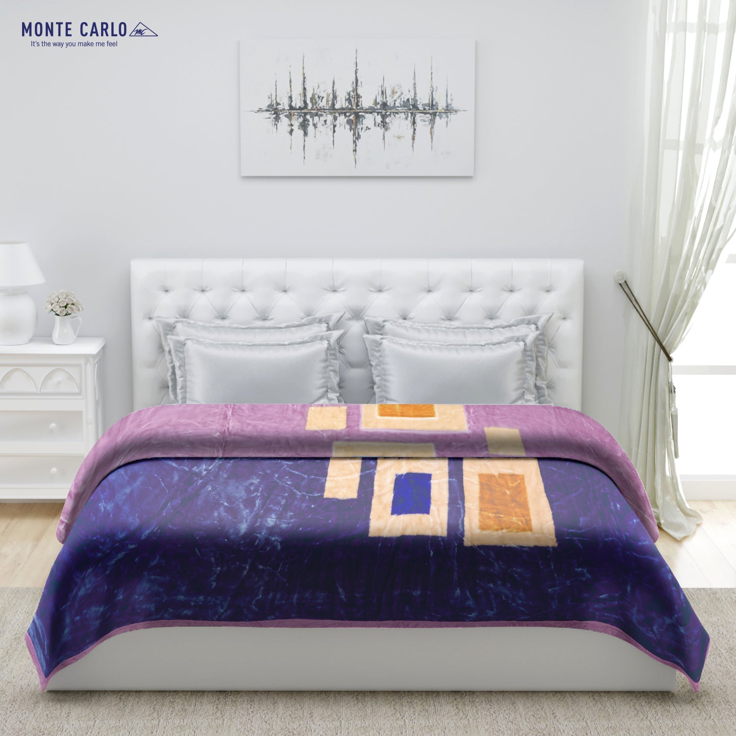 Printed Double Bed Blanket for Heavy Winter -2 Ply