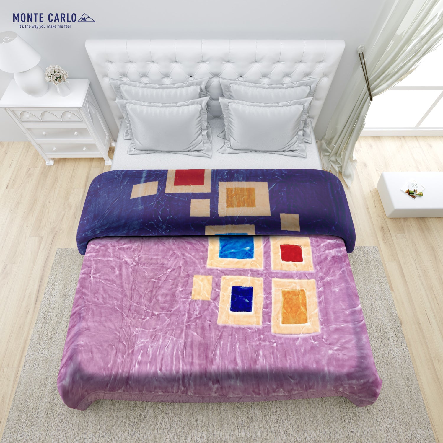 Printed Double Bed Blanket for Heavy Winter -2 Ply