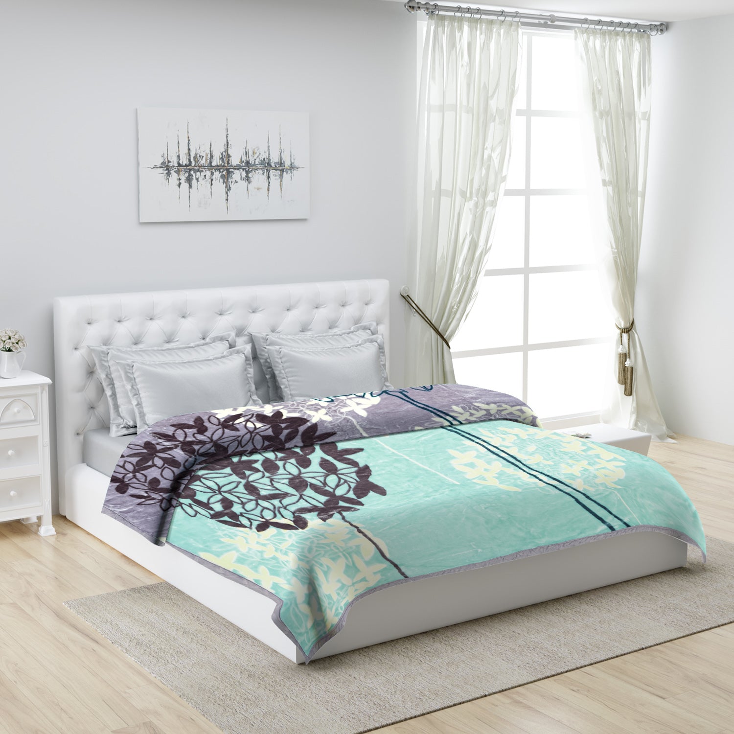 Printed Double Bed Blanket for Heavy Winter -2 Ply