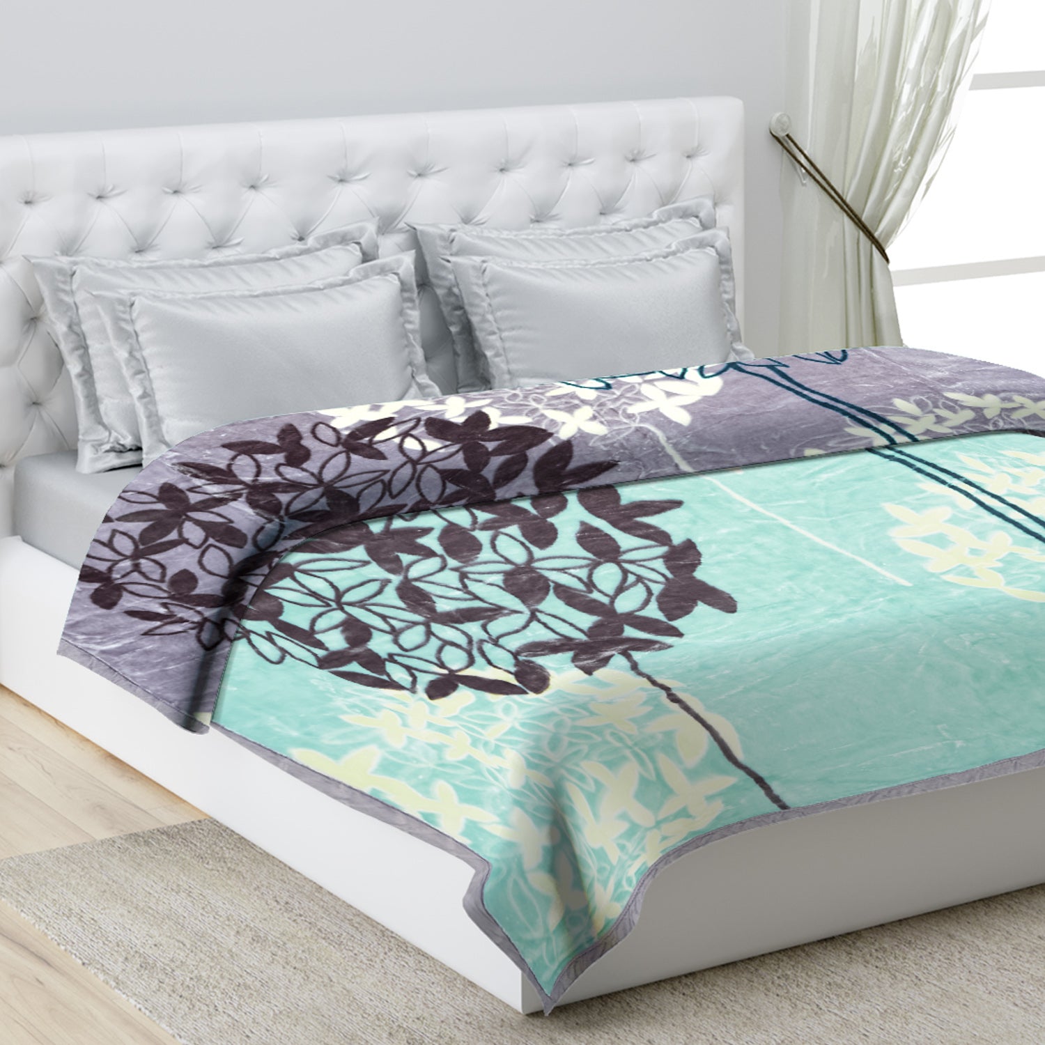 Printed Double Bed Blanket for Heavy Winter -2 Ply