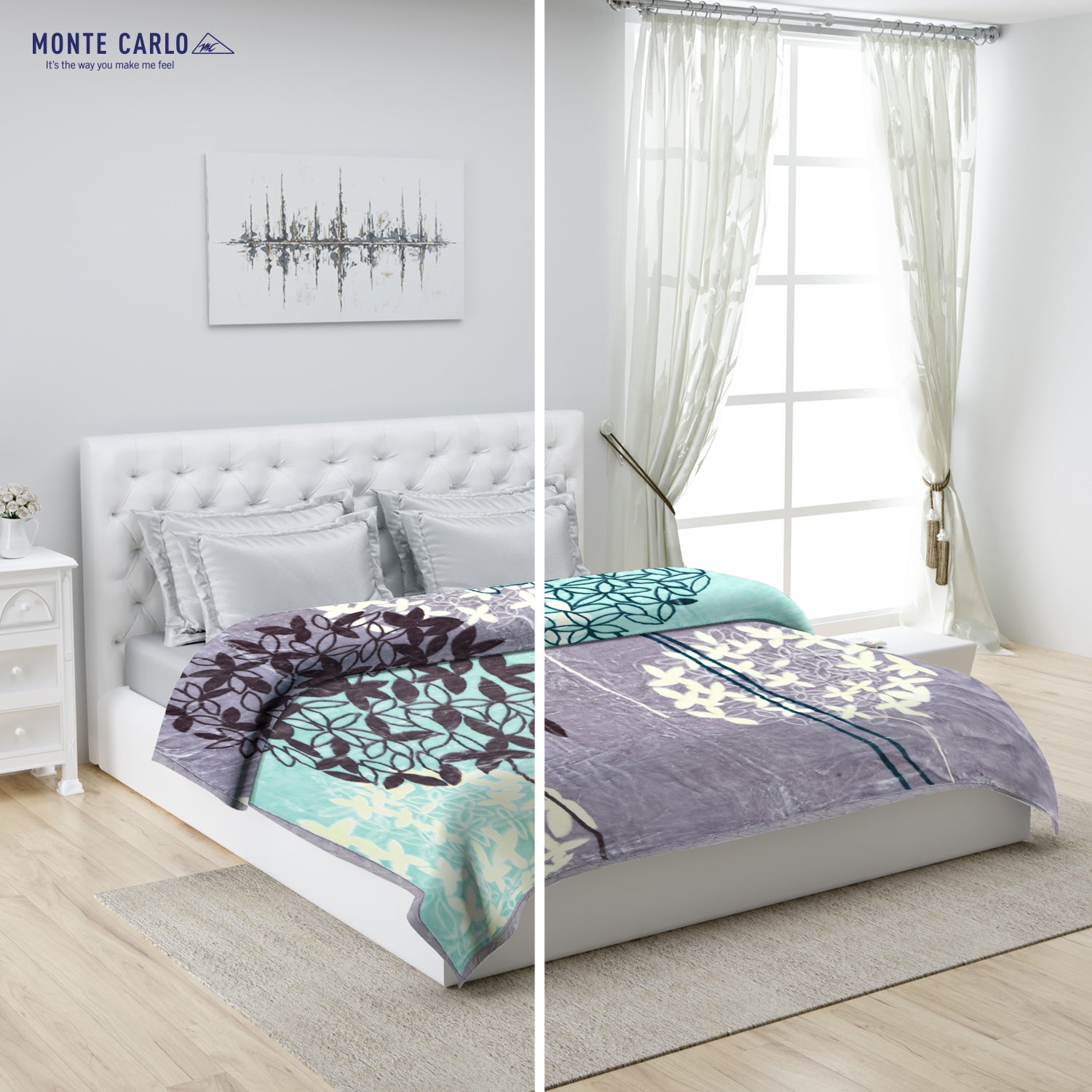 Printed Double Bed Blanket for Heavy Winter -2 Ply