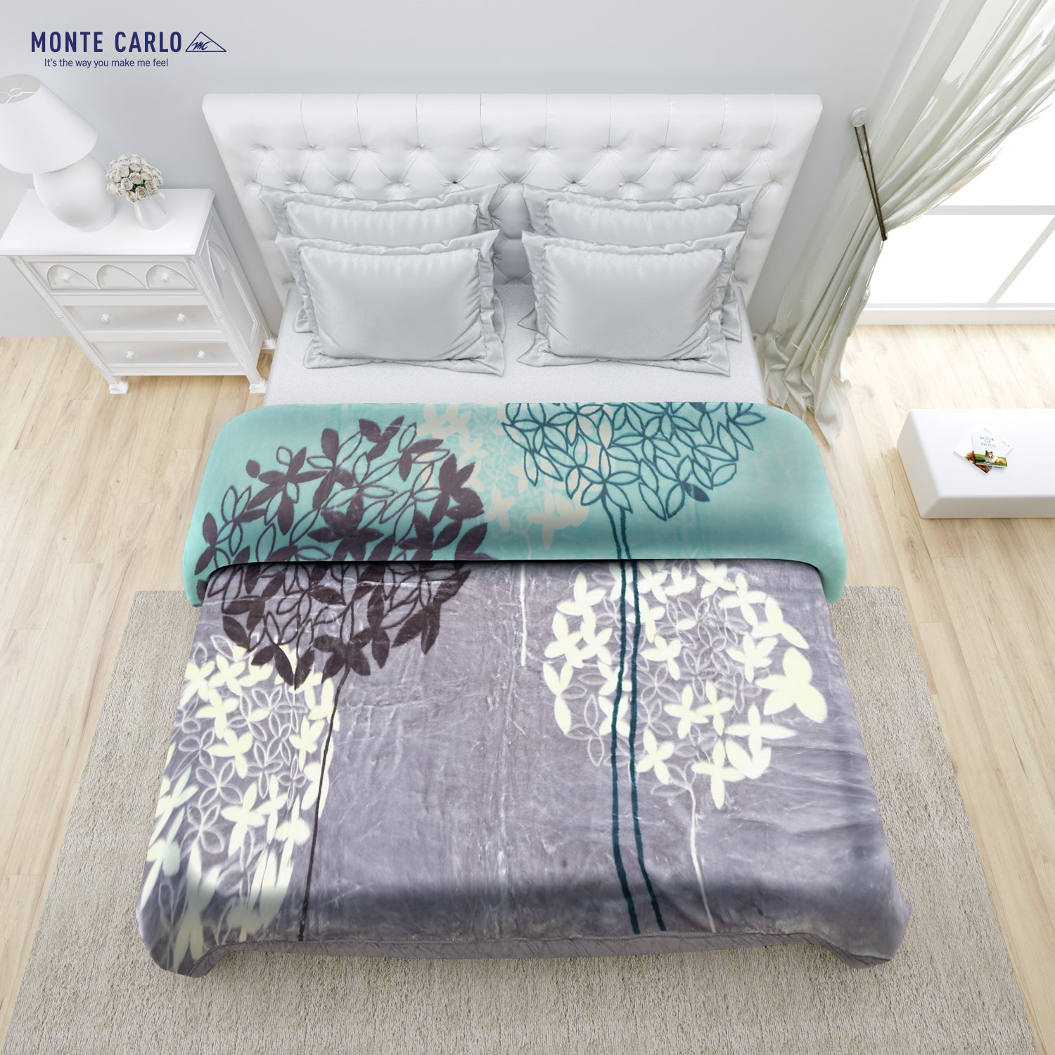 Printed Double Bed Blanket for Heavy Winter -2 Ply