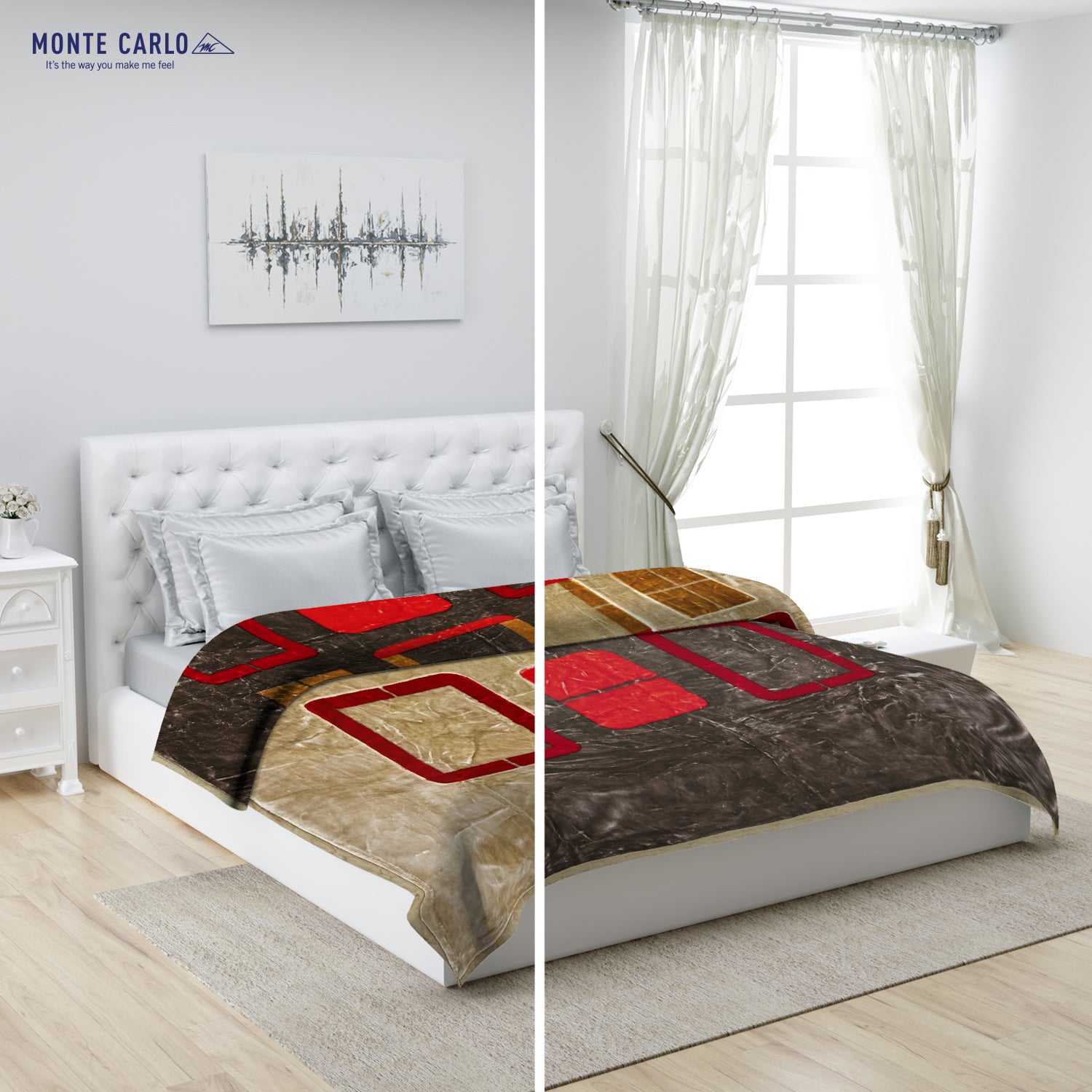 Printed Double Bed Blanket for Heavy Winter -2 Ply