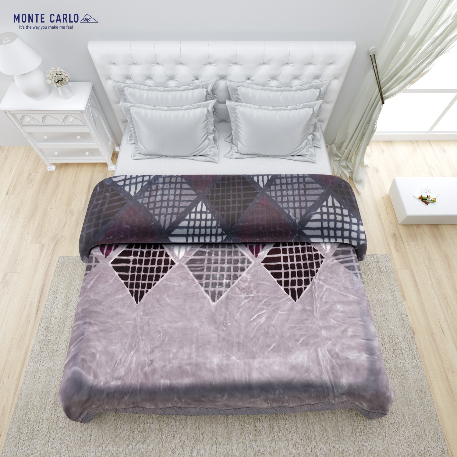 Printed Double Bed Blanket for Heavy Winter -2 Ply