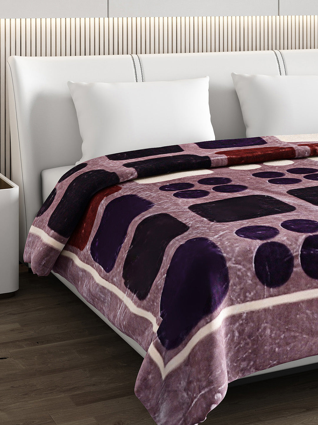 Printed Double Bed Blanket for Heavy Winter -2 Ply