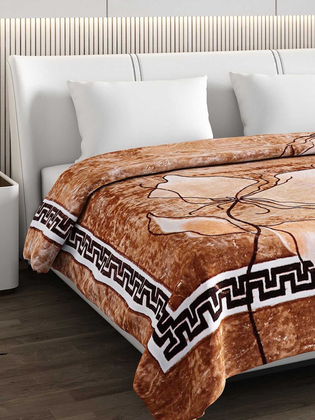 Printed Double Bed Blanket for Heavy Winter -2 Ply