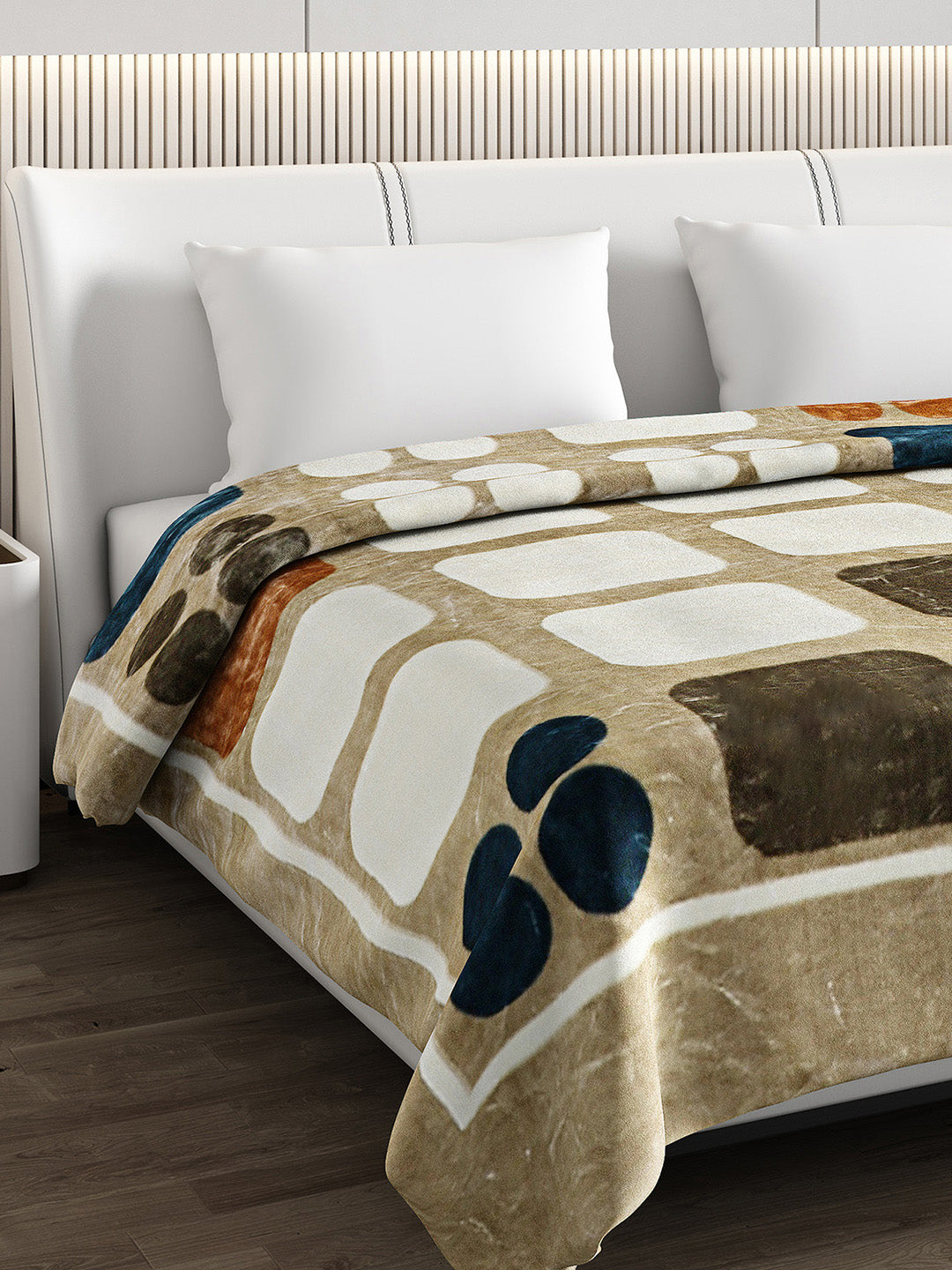 Printed Double Bed Blanket for Heavy Winter -2 Ply