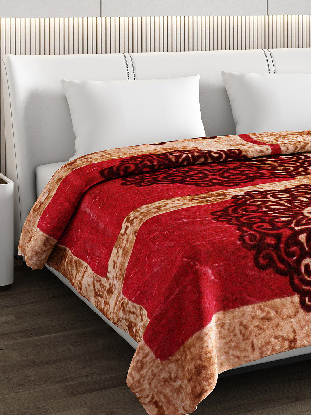 Printed Double Bed Blanket for Heavy Winter -2 Ply