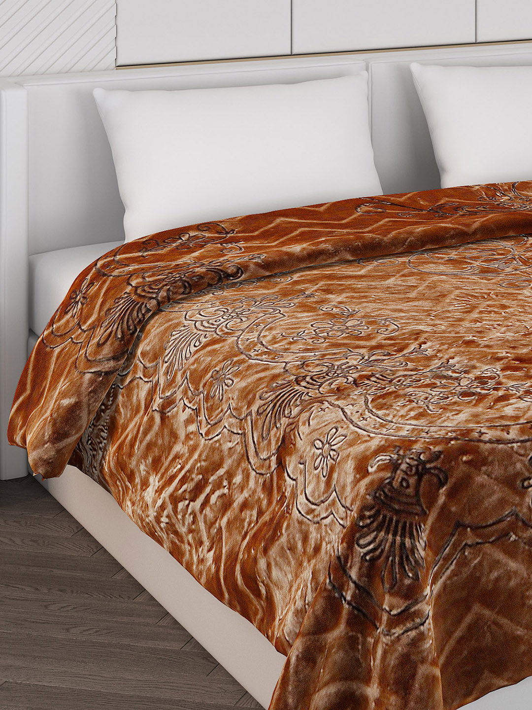 Printed Double Bed Blanket for Heavy Winter -2 Ply