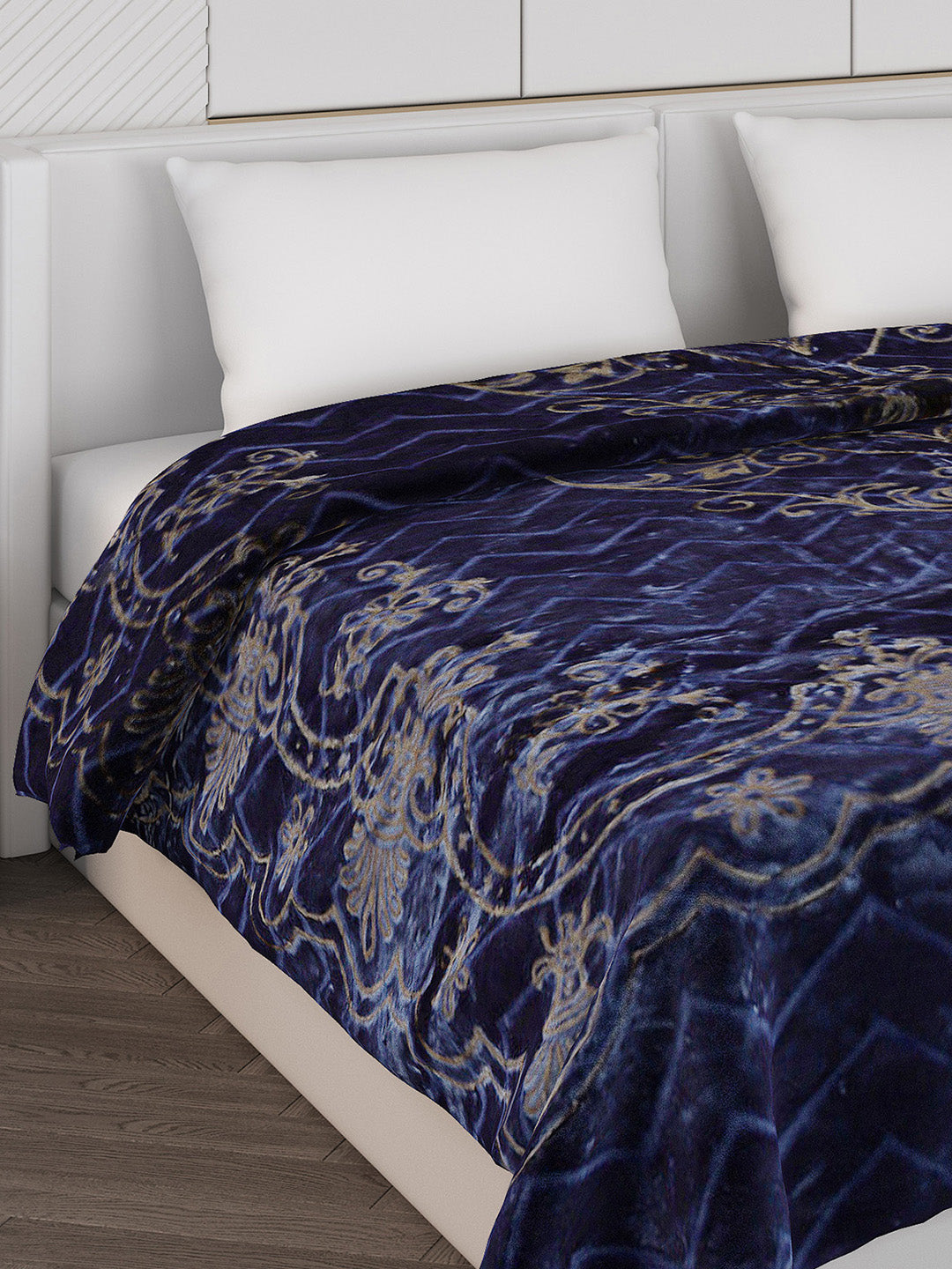 Printed Double Bed Blanket for Heavy Winter -2 Ply