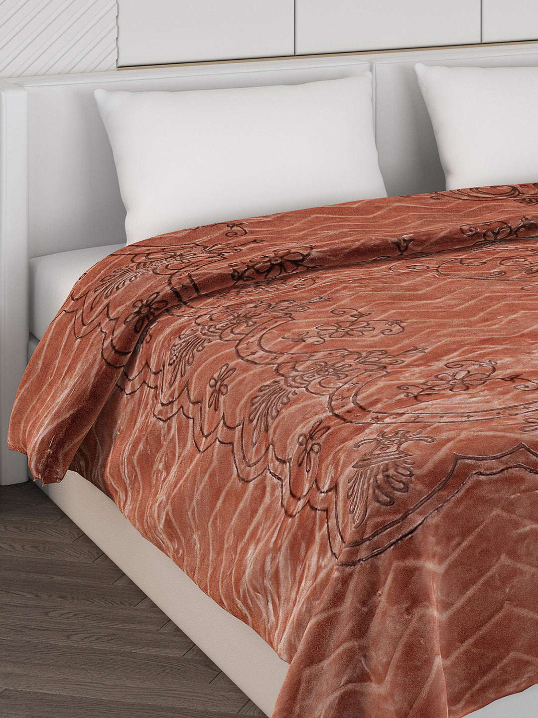 Printed Double Bed Blanket for Heavy Winter -2 Ply