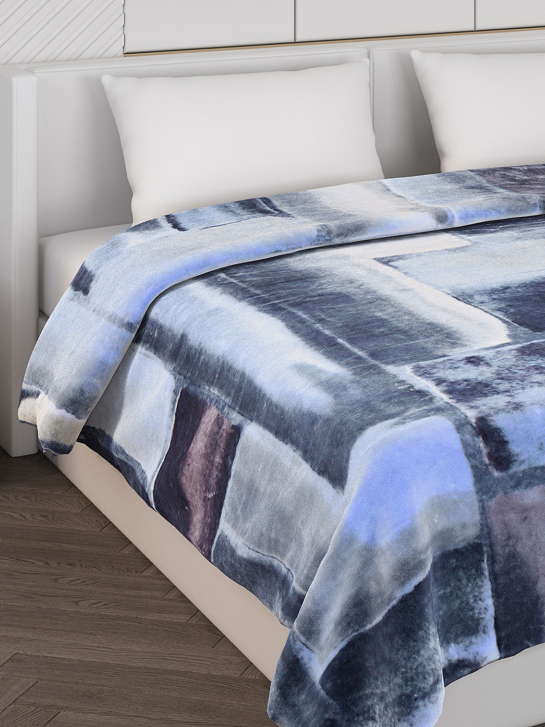 Printed Double Bed Blanket for Mild Winter -1 Ply