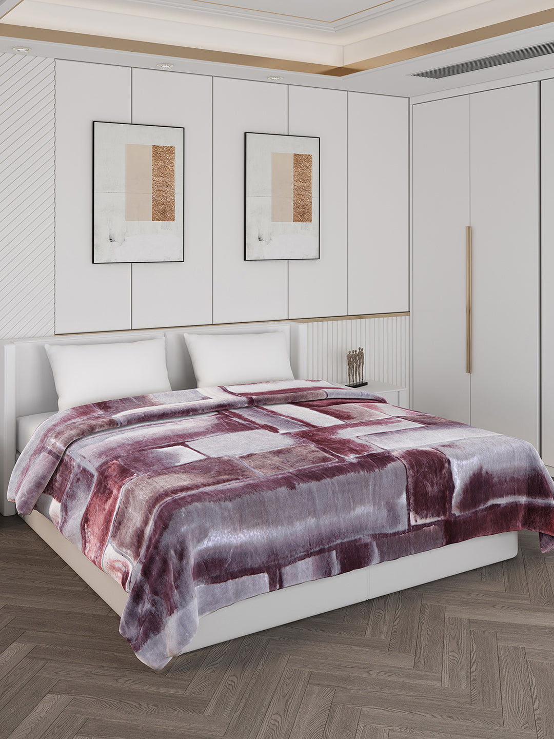 Printed Double Bed Blanket for Mild Winter -1 Ply