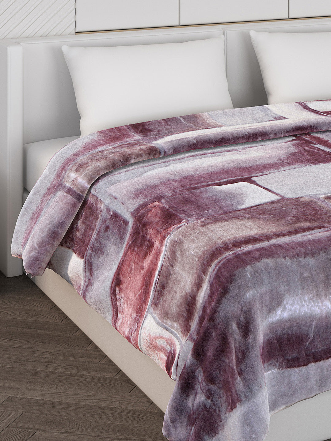 Printed Double Bed Blanket for Mild Winter -1 Ply